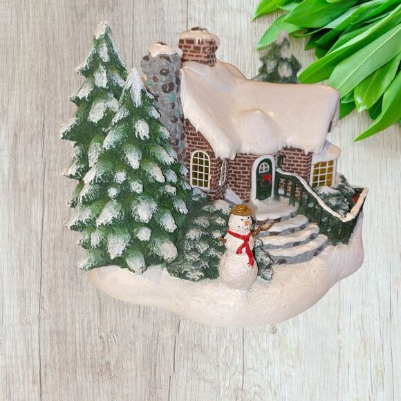 Thomas Kinkade A Village Christmas Painter of Light Teleflora 2002 VTG Lighted - Picture 5 of 8